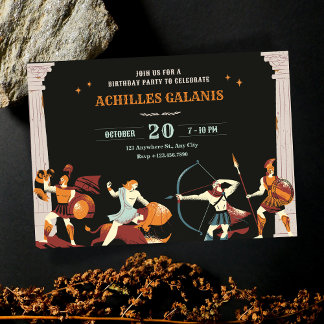 Mythology Heroes Geburtstag Einladung