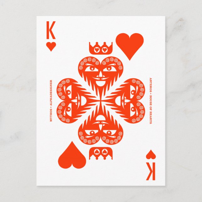 Mythos Anteros King of Hearts Postkarte (Vorderseite)