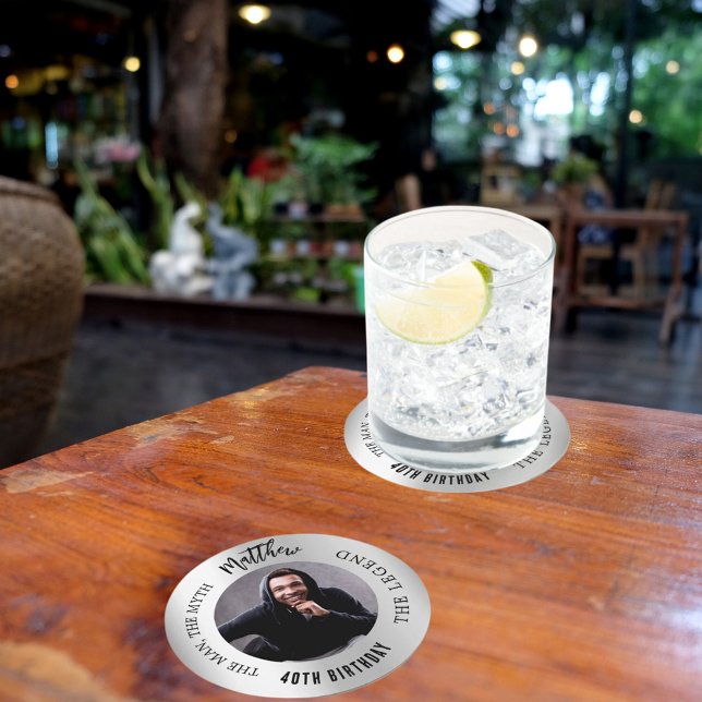 Mythos Foto-Geburtstagsparty Runder Pappuntersetzer (Von Creator hochgeladen)