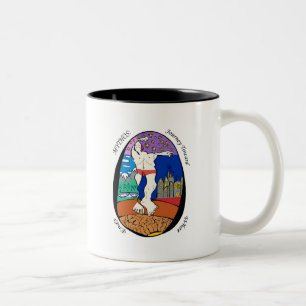 Mythos Kunst-Tasse durch Sprung Zweifarbige Tasse