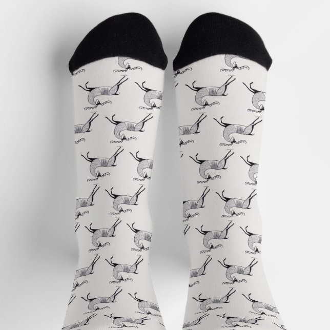 Myzenisch-griechisch Inspirierte Hirschsocken Socken (Oben)
