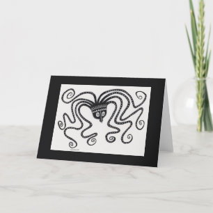 Myzenisch-Griechisch-Inspirierte Oktopusfalte Dankeskarte