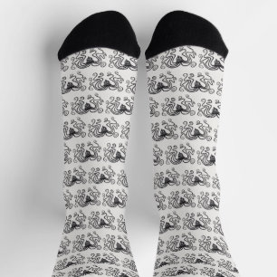 Myzenisch-griechische Inspirierte Kraken Socken
