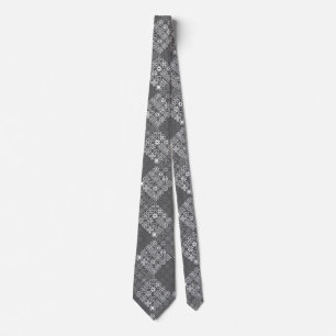 MZT01.Doodle Tiles with gray tones.b.DGrey BG Krawatte
