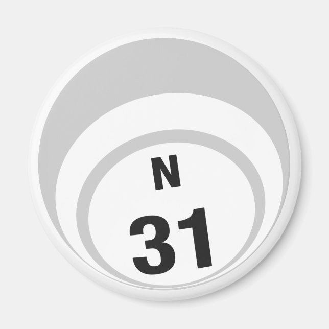N31 Bingo-Ball-Kühlschrankmagnet Magnet (Vorne)
