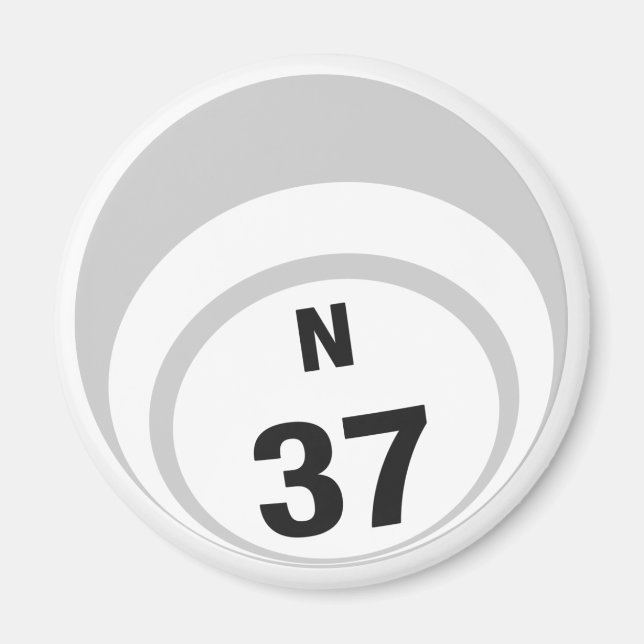 N37 Bingo Ball Kühlschrankmagnet Magnet (Vorne)