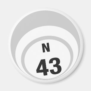 N43 Bingo Ball Kühlschrankmagnet Magnet