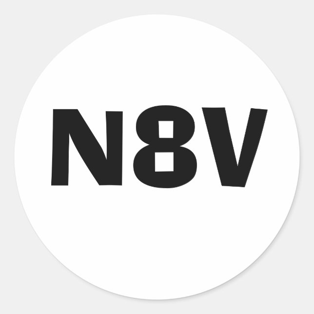 N8V RUNDER AUFKLEBER (Vorderseite)