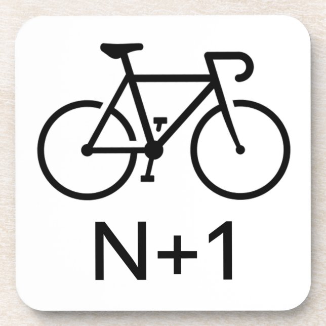 N+1 Bike Getränkeuntersetzer (Vorderseite)