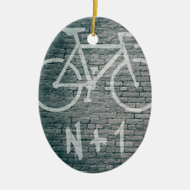N+1 Bike Graffiti Keramik Ornament (Vorne)