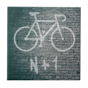 N+1 Fahrrad-Graffiti Fliese