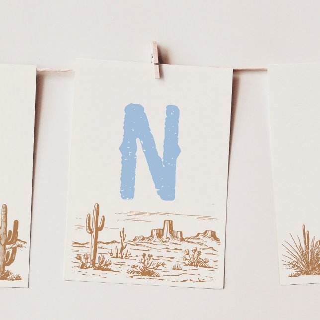 "N" 1 Western Bannerkarte für Hochstuhlbanner Einladung (Von Creator hochgeladen)