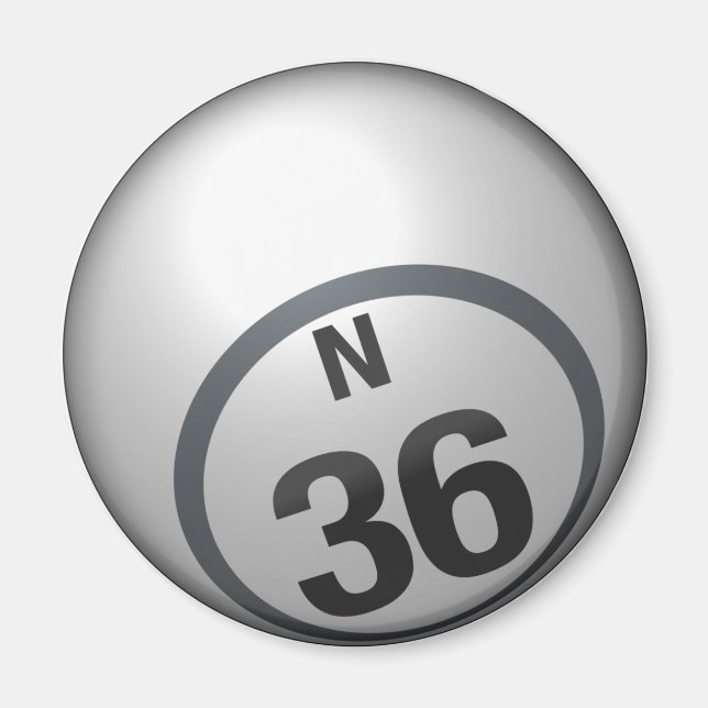 N 36 Bingo-Kugelmagnet Magnet (Vorne)