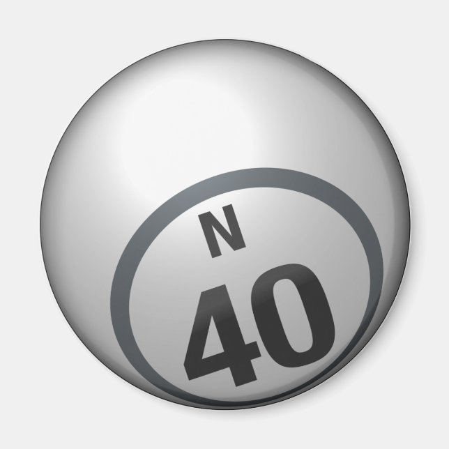 N 40 Bingo-Kugelmagnet Magnet (Vorne)
