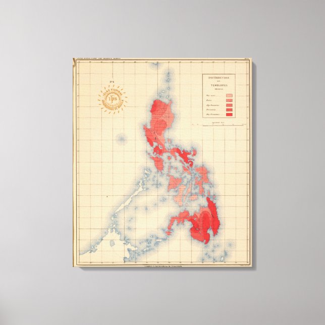 n 6 Verteilungstempel Leinwanddruck (Vorderseite)