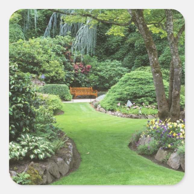 N.A., Kanada, British Columbia, Vancouver 4 Quadratischer Aufkleber (Vorderseite)