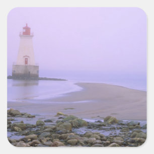 N.A. Kanada, Nova Scotia, Shelburne County. 3 Quadratischer Aufkleber