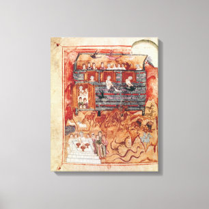 N.A.L 2334 fol.10v Noah Arche, von 'De Tours Pent Leinwanddruck