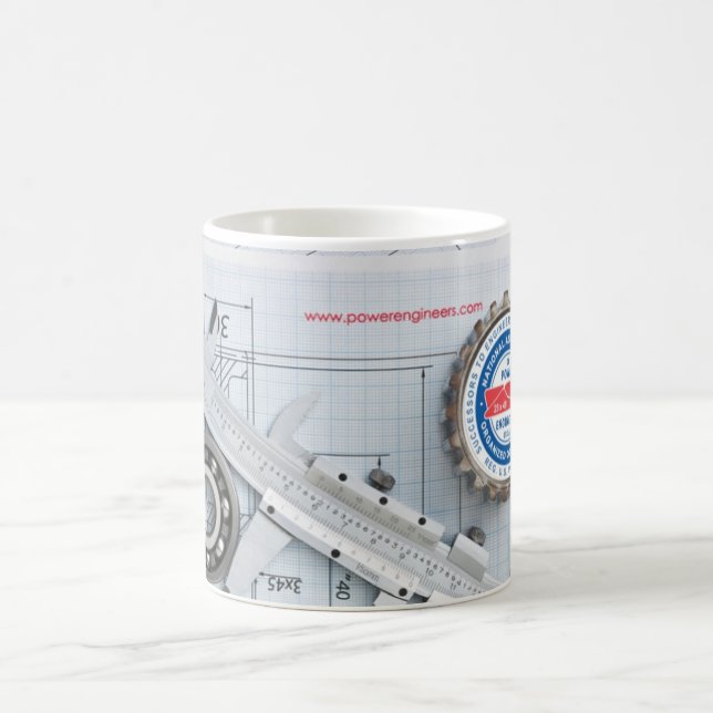 N.A.P.E. Technik bearbeitet weiße Tasse (Mittel)