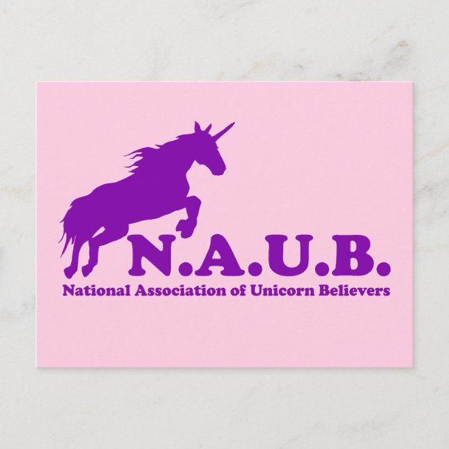 N.A.U.B Unicorn-Gläubiger Postkarte (Vorderseite)