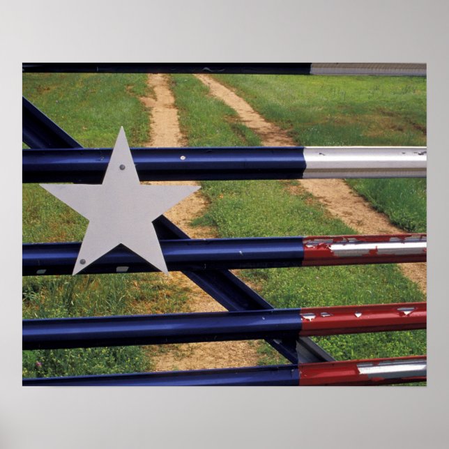 N.A., USA, Texas, Lake Buchanan, Texas-Flagge Poster (Vorne)
