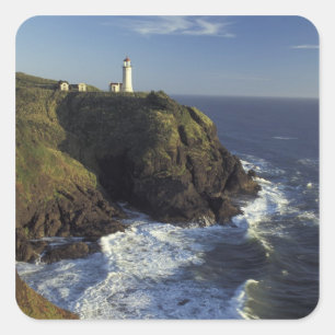 N.A., USA, Washington, Cape Disappointment State Quadratischer Aufkleber