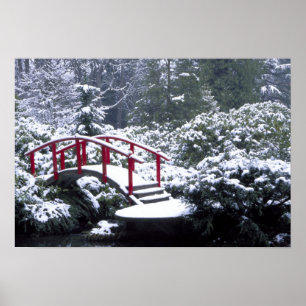 N.A., USA, Washington, Seattle. Mondbrücke in Poster