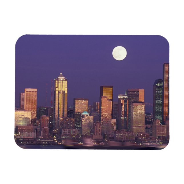 N.A., USA, Washington, Seattle Seattle Skyline Magnet (Horizontal)