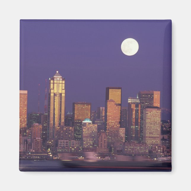 N.A., USA, Washington, Seattle Seattle Skyline Magnet (Vorne)