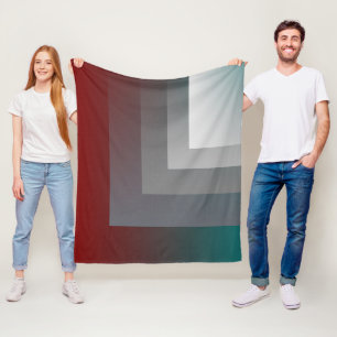 N - aquamarine graue Bordeaux Fleecedecke