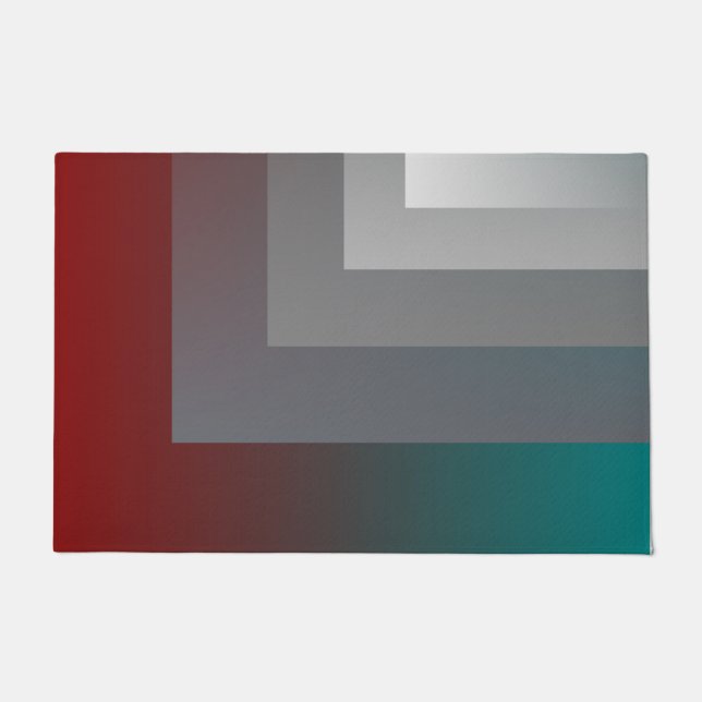 N - aquamarine graue Bordeaux Fußmatte (Vorderseite)