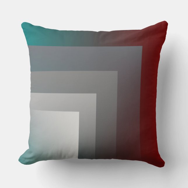 N - aquamarine graue Bordeaux Kissen (Vorderseite)