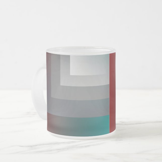 N - aquamarine graue Bordeaux Mattglastasse (Vorderseite Links)