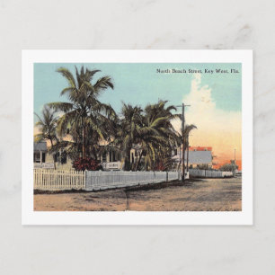 N. Beach St., Key West, Florida Vintage Postkarte