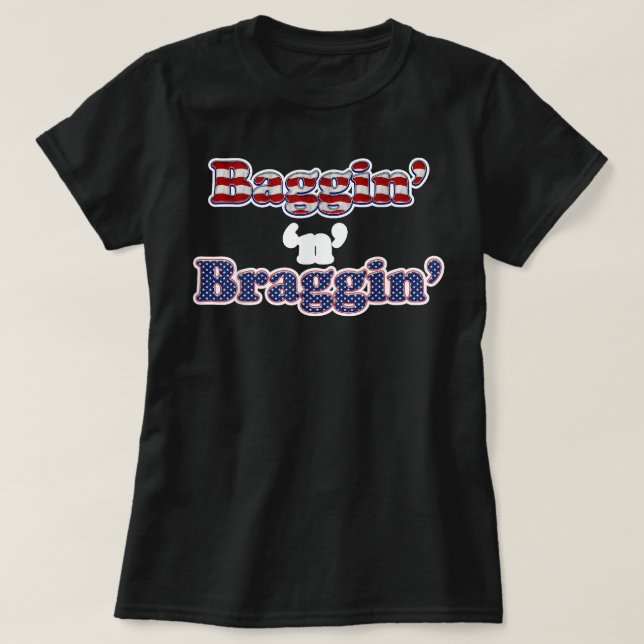 'n' Braggin' Cornhole für Cornhole Player T-Shirt (Design vorne)