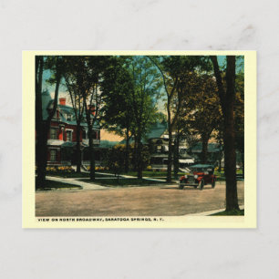 N. Broadway, Saratoga Springs, New York Antik Postkarte