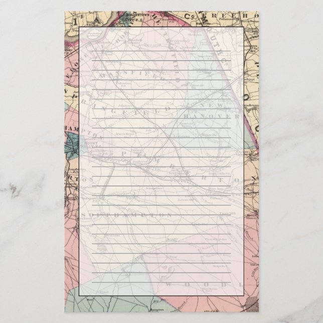 N Burlington County, NJ Briefpapier (Vorderseite)