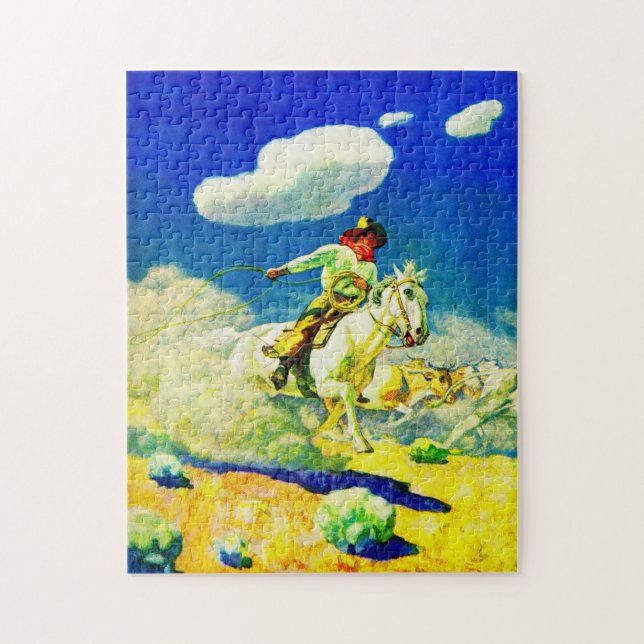 N. C. Wyeth Cowboy Puzzle (Vertikal)