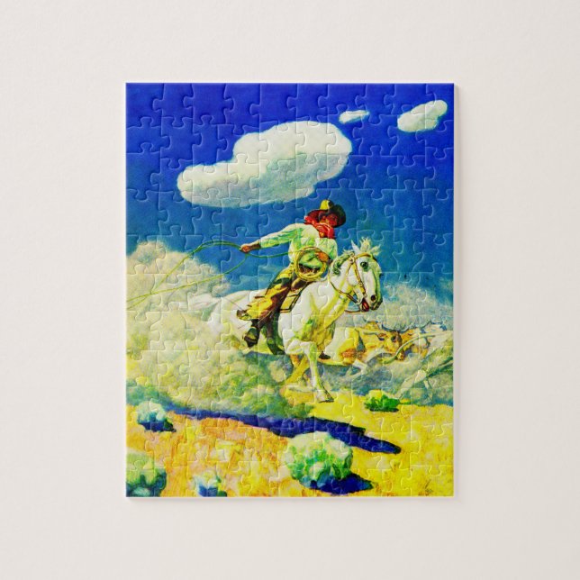 N. C. Wyeth Cowboy Puzzle (Vertikal)