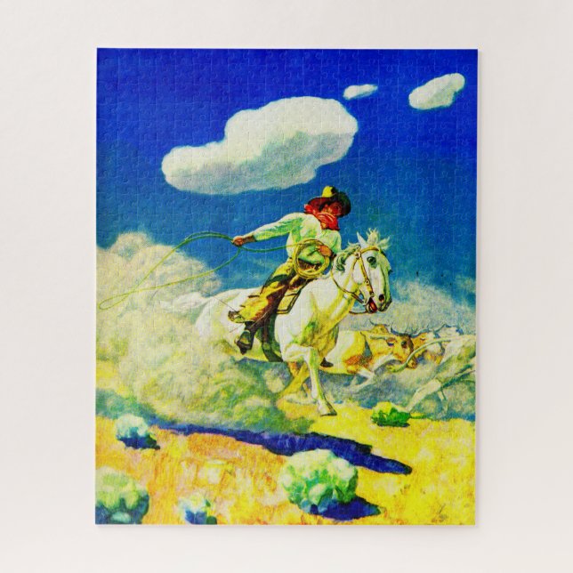 N. C. Wyeth Cowboy Puzzle (Vertikal)