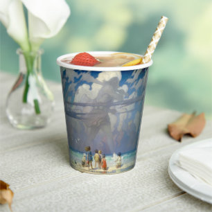 N.C. Wyeth Der Riese 1923 Vintage-Illustration Pappbecher