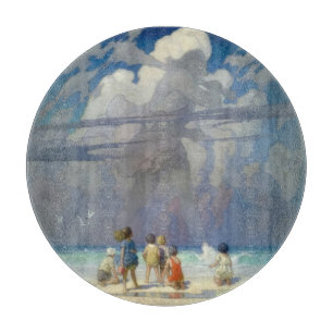 N.C. Wyeth Der Riese 1923 Vintage-Illustration Schneidebrett