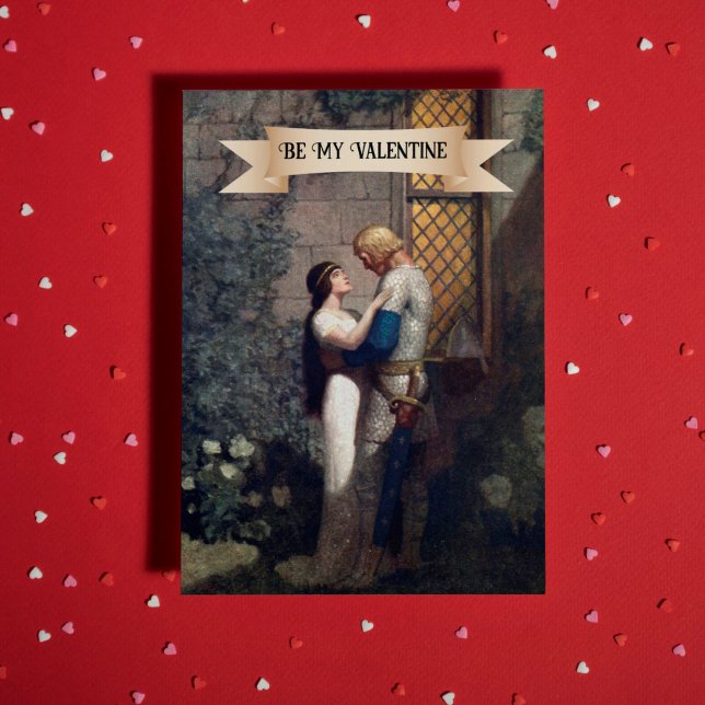 N.C. Wyeth Romantic Medieval Art Valentinstag Karte (Von Creator hochgeladen)