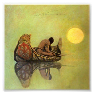 N C Wyeth Western-Gemälde „The Silent Fisherman“ Fotodruck
