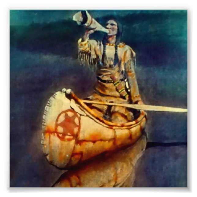 N C Wyeth Western Malerei "The Moose Call" Fotodruck (Vorne)