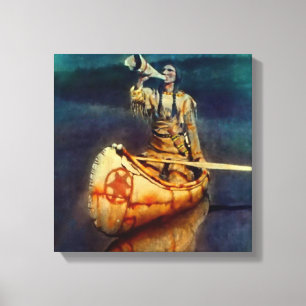 N C Wyeth Western Malerei "The Moose Call" Leinwanddruck