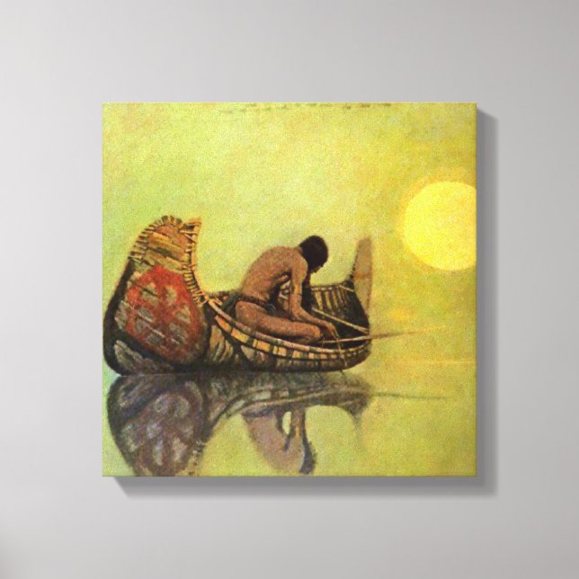 N C Wyeth Western Malerei "The Silent Fisherman" Leinwanddruck (Vorderseite)