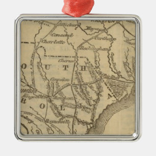 N Carolina, S Carolina Silbernes Ornament