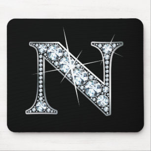 "N" Diamond Bling Mousepad