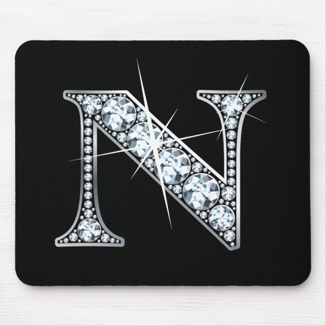 "N" Diamond Bling Mousepad (Vorne)